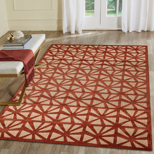Liora Manne Carmel Tonga Tile Indoor Outdoor Area Rug Chili