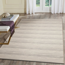 Load image into Gallery viewer, Liora Manne Miranda Tweed Stripe Indoor Outdoor Area Rug Silver/Brown