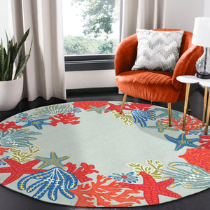 Liora Manne Ravella Ocean Scene Indoor Outdoor Area Rug Aqua