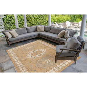 Liora Manne Carmel Kilim Indoor Outdoor Rug Sand