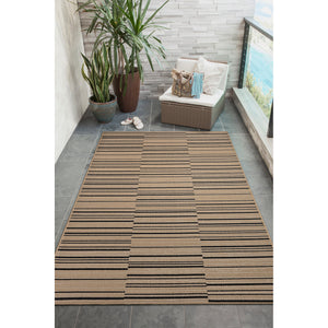 Liora Manne Katonah Lines Indoor Outdoor Area Rug Natural