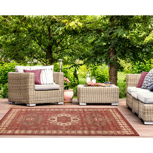Liora Manne Carmel Kilim Indoor Outdoor Area Rug Chili