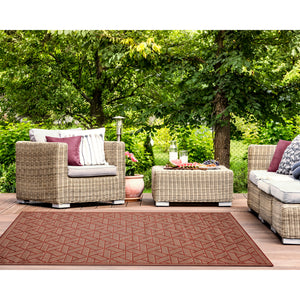 Liora Manne Carmel Pyramid Indoor Outdoor Area Rug Chili