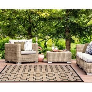 Liora Manne Katonah Tile Indoor Outdoor Area Rug Natural