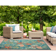 Load image into Gallery viewer, Liora Manne Marina Starfish Song Indoor Outdoor Area Rug Aqua