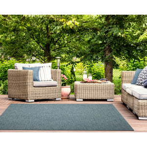 Liora Manne Soleil Wrought Iron Indoor Outdoor Rug Aqua