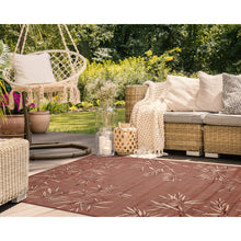 Load image into Gallery viewer, Liora Manne Carmel Bamboo Border Indoor Outdoor Area Rug Chili