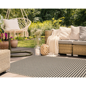 Liora Manne Katonah Stripe Indoor Outdoor Area Rug Natural