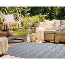 Load image into Gallery viewer, Liora Manne Miranda Tweed Stripe Indoor Outdoor Area Rug Denim