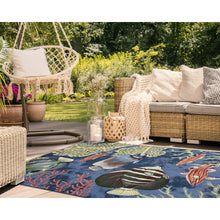 Load image into Gallery viewer, Liora Manne Marina Fish Indoor Outdoor Area Rug Navy