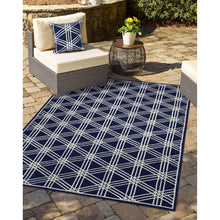 Load image into Gallery viewer, Liora Manne Capri Hex Indoor Outdoor Rug Navy