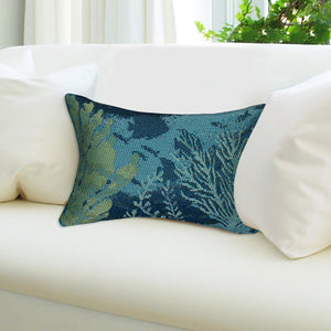 Liora Manne Marina Coral Garden Indoor Outdoor Decorative Pillow Lapis