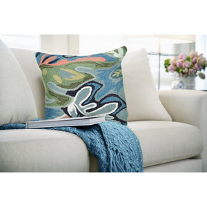 Liora Manne Frontporch On Holiday Indoor Outdoor Pillow Aqua