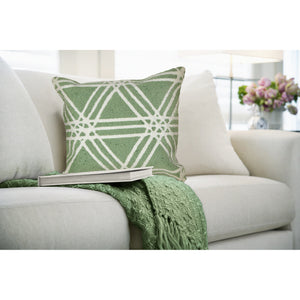 Liora Manne Frontporch Hex Indoor Outdoor Pillow Green