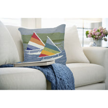 Load image into Gallery viewer, Liora Manne Frontporch Sailing Indoor Outdoor Pillow Lake