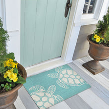 Load image into Gallery viewer, Liora Manne Capri Turtle Indoor Outdoor Area Rug Aqua