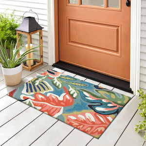 Liora Manne Capri On Holiday Indoor Outdoor Rug Aqua