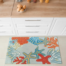 Load image into Gallery viewer, Liora Manne Ravella Ocean Scene Indoor Outdoor Area Rug Aqua
