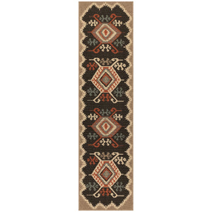 Liora Manne Riviera Kilim Indoor Outdoor Area Rug Black