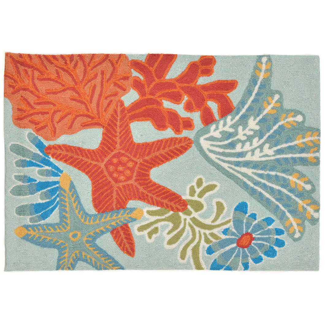 Liora Manne Ravella Ocean Scene Indoor Outdoor Area Rug Aqua