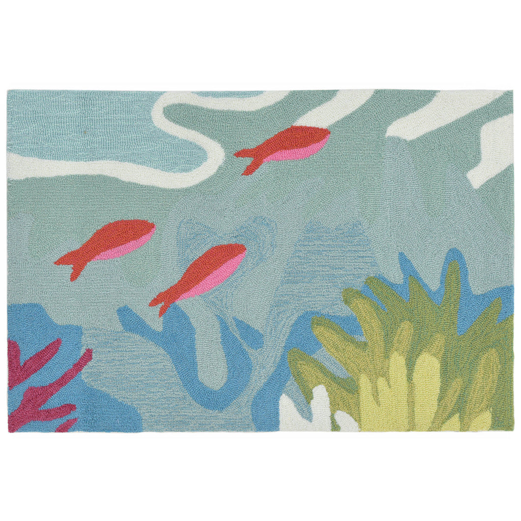 Liora Manne Ravella Ocean View Indoor Outdoor Area Rug Blue