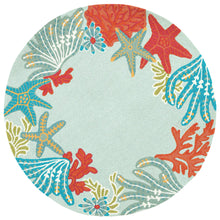 Load image into Gallery viewer, Liora Manne Ravella Ocean Scene Indoor Outdoor Area Rug Aqua