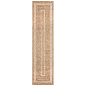 Liora Manne Sahara Multi Border Indoor Outdoor Area Rug Ivory