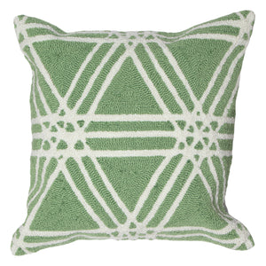 Liora Manne Frontporch Hex Indoor Outdoor Pillow Green