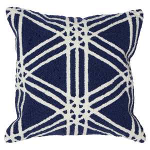 Liora Manne Frontporch Hex Indoor Outdoor Pillow Navy