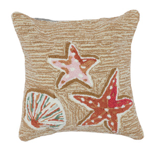 Liora Manne Frontporch Beachcomber Indoor Outdoor Decorative Pillow Sand