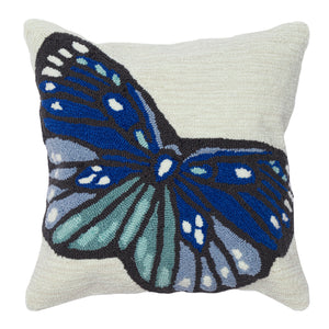 Liora Manne Frontporch Butterfly Indoor Outdoor Pillow Blue