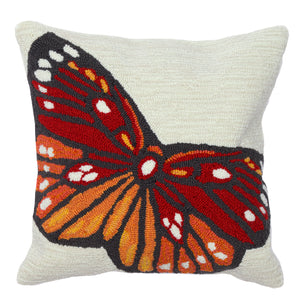 Liora Manne Frontporch Butterfly Indoor Outdoor Pillow Orange