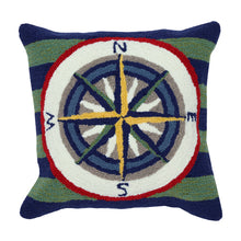 Load image into Gallery viewer, Liora Manne Frontporch Striped Compass Indoor Outdoor Pillow Multi