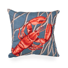 Load image into Gallery viewer, Liora Manne Illusions Lobster Net Indoor Outdoor Decorative Pillow Navy