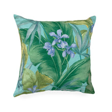 Load image into Gallery viewer, Liora Manne Illusions Tropical Leaf Indoor Outdoor Decorative Pillow Aqua