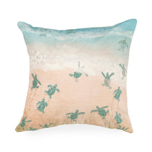 Load image into Gallery viewer, Liora Manne Illusions Turtle Beach Indoor Outdoor Decorative Pillow Aqua