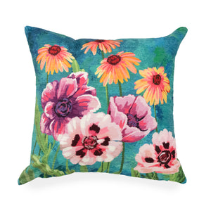Liora Manne Illusions Dream Garden Indoor Outdoor Decorative Pillow Multi