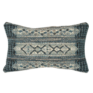 Liora Manne Marina Tribal Stripe Indoor Outdoor Decorative Pillow Denim