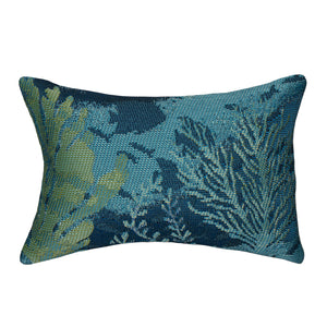 Liora Manne Marina Coral Garden Indoor Outdoor Decorative Pillow Lapis