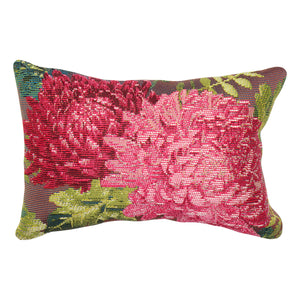 Liora Manne Marina Mums Indoor Outdoor Decorative Pillow Fuchsia