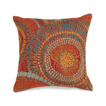 Load image into Gallery viewer, Liora Manne Marina Circles Indoor Outdoor Decorative Pillow Saffron