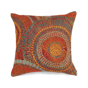 Liora Manne Marina Circles Indoor Outdoor Decorative Pillow Saffron