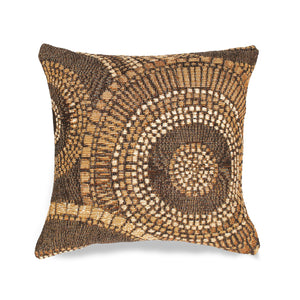 Liora Manne Marina Circles Indoor Outdoor Decorative Pillow Brown