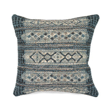 Load image into Gallery viewer, Liora Manne Marina Tribal Stripe Indoor Outdoor Decorative Pillow Denim