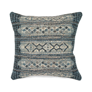 Liora Manne Marina Tribal Stripe Indoor Outdoor Decorative Pillow Denim