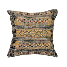 Load image into Gallery viewer, Liora Manne Marina Tribal Stripe Indoor Outdoor Decorative Pillow Black