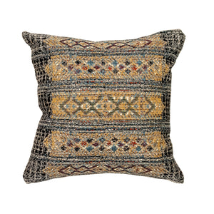 Liora Manne Marina Tribal Stripe Indoor Outdoor Decorative Pillow Black