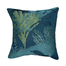 Load image into Gallery viewer, Liora Manne Marina Coral Garden Indoor Outdoor Decorative Pillow Lapis