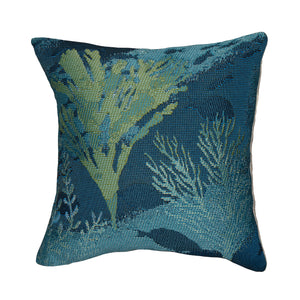 Liora Manne Marina Coral Garden Indoor Outdoor Decorative Pillow Lapis