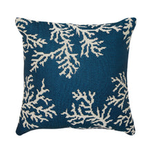 Load image into Gallery viewer, Liora Manne Marina Coral Edge Indoor Outdoor Decorative Pillow Navy